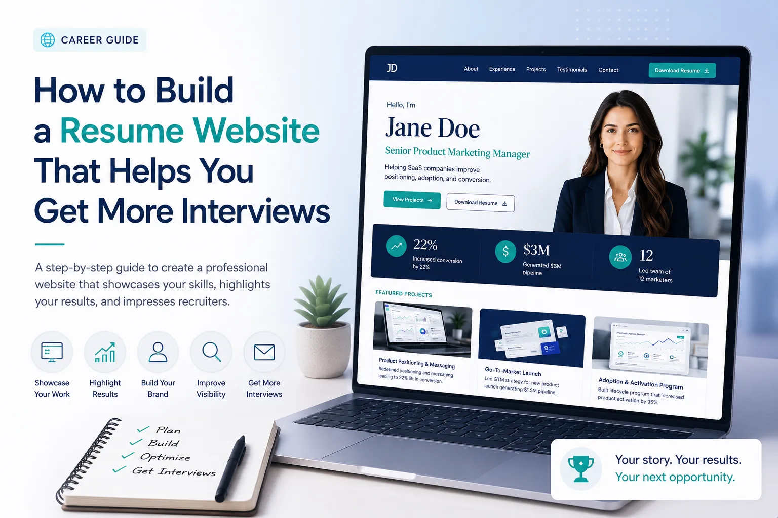 Cómo crear un sitio web de currículum que te ayude a conseguir más entrevistas